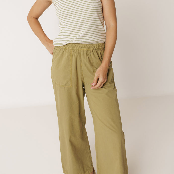 Women's Cotton Poplin Lightweight Trousers - Manzana