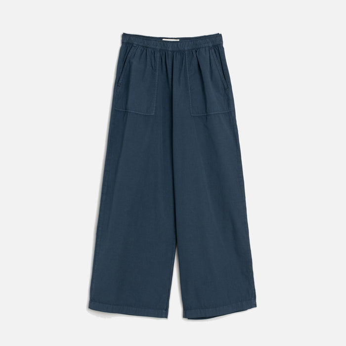 Women's Cotton Poplin Lightweight Trousers - Marino