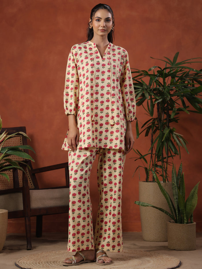 Women's Cotton Printed Co ord Set