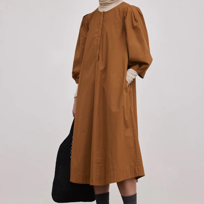 Women's Cotton Russo Dress - Brown Sugar