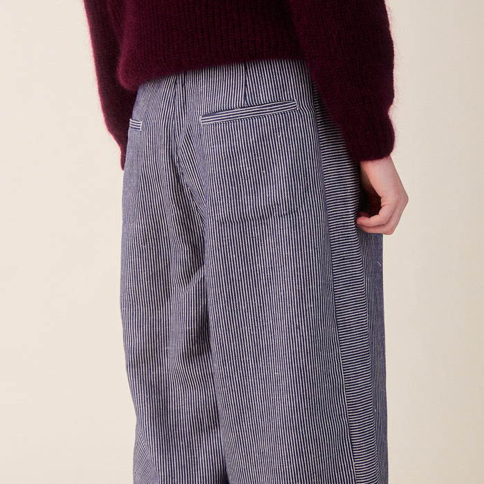 Women's Hemp/Cotton Leila Trousers - Railroad Stripe