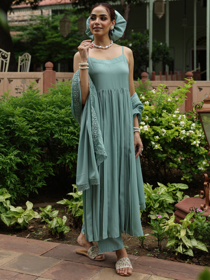 Women's Lace Anarkali Set
