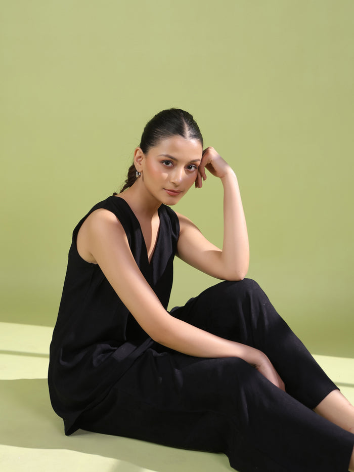 Women's Sleeveless Co Ord Set