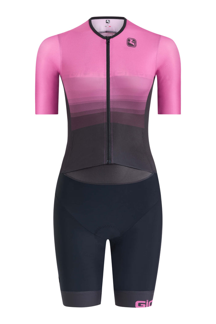 Women's Vero Tri Doppio Suit by Giordana Cycling, PURPLE/BLACK, Made in Italy