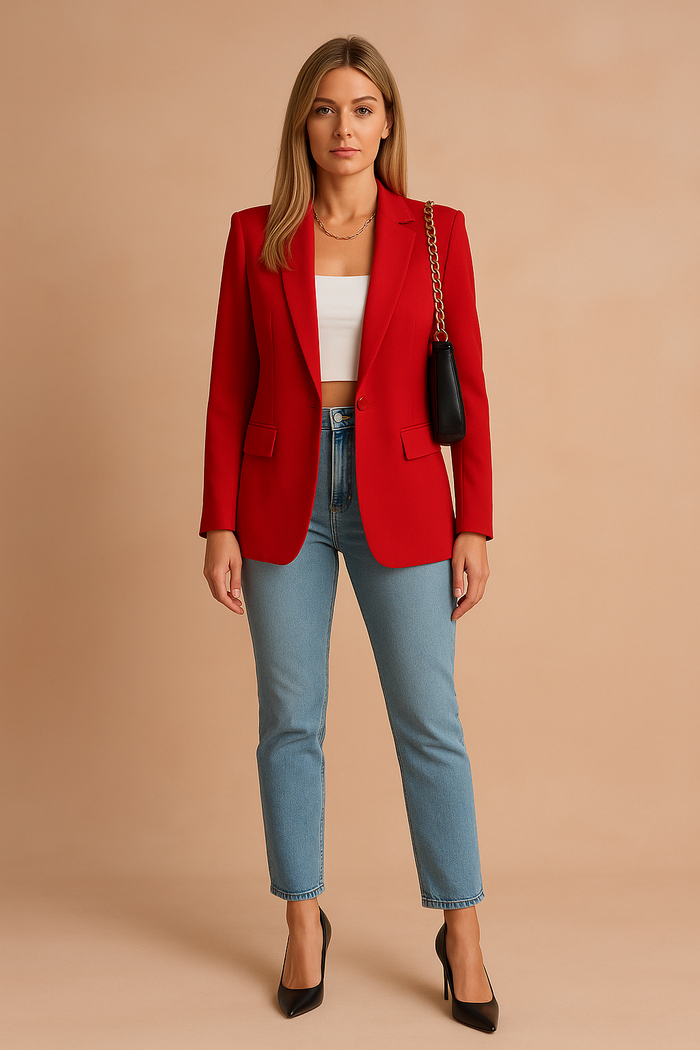 Women's Versatile Blazer Lightweight Fabric for Everyday Wear
