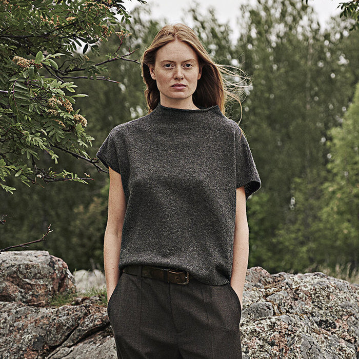 Women's Wool Sleeveless Vest - Grey