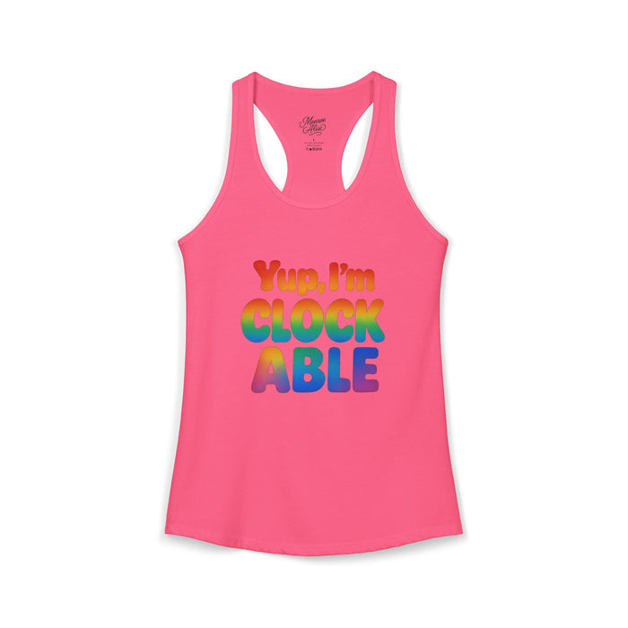 Women's Yup, "I'm CLOCKABLE" Pride Tank