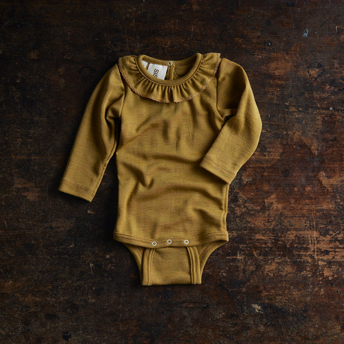 Wren Baby Body - Merino Wool & Silk - Pistachio