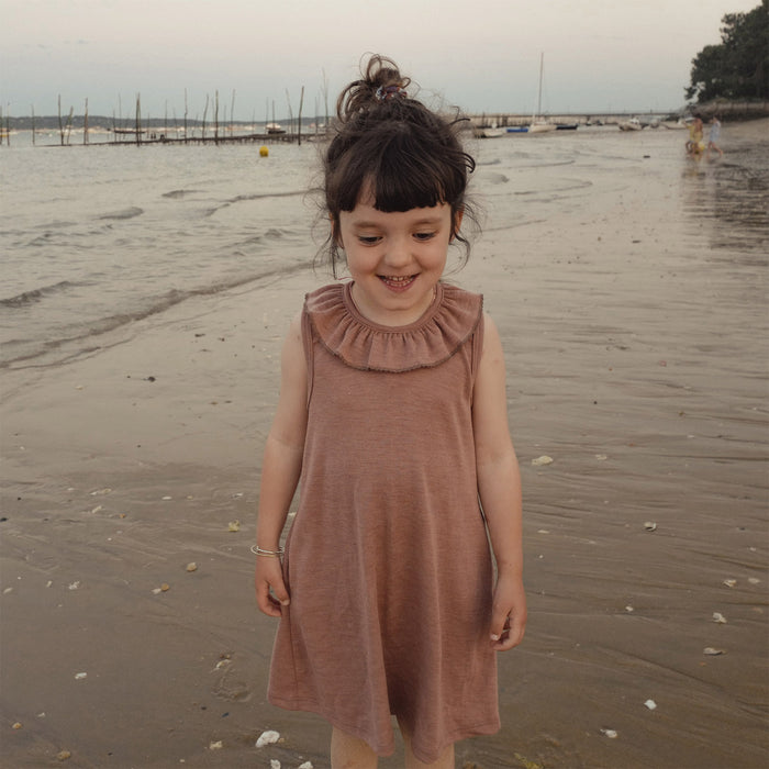 Wren Baby & Kids Dress - Merino Wool & Silk - Orchid
