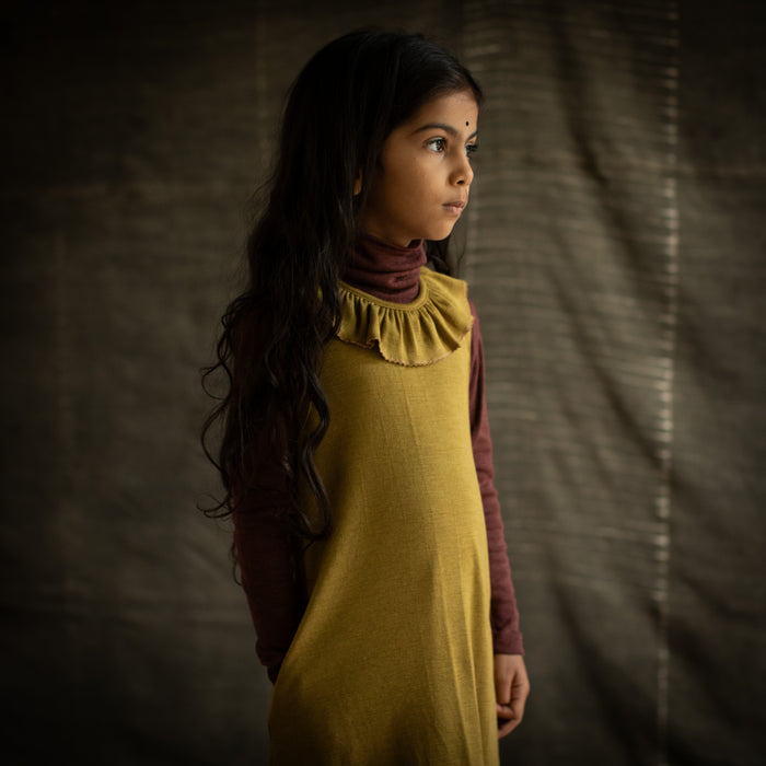 Wren Baby & Kids Dress - Merino Wool & Silk - Pistachio