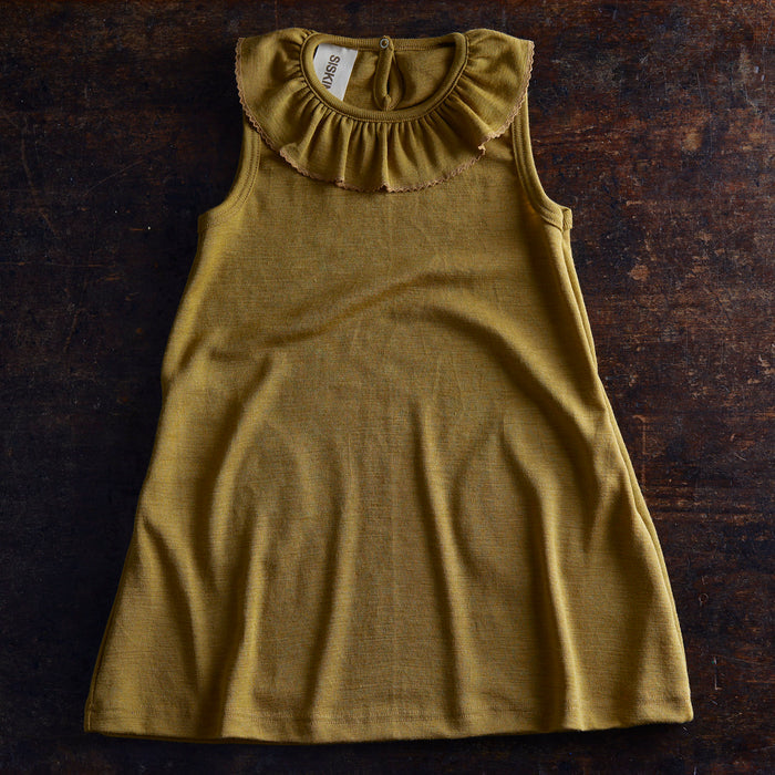 Wren Baby & Kids Dress - Merino Wool & Silk - Pistachio