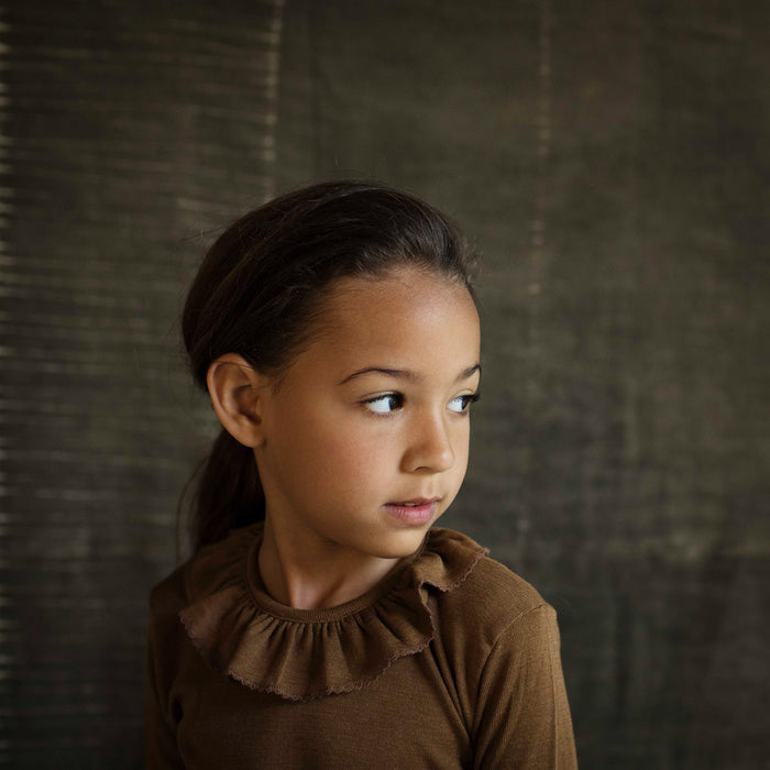 Wren Baby & Kids Top - Merino Wool & Silk - Almond