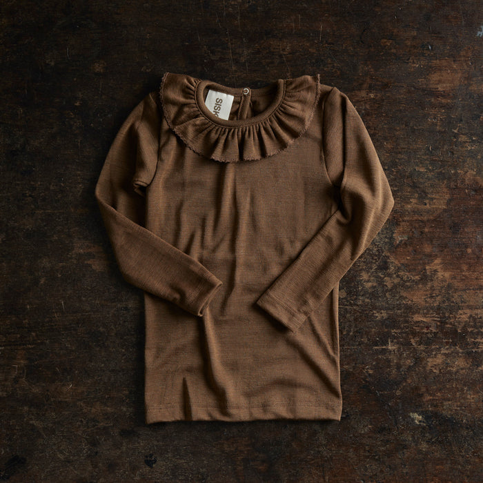 Wren Baby & Kids Top - Merino Wool & Silk - Almond