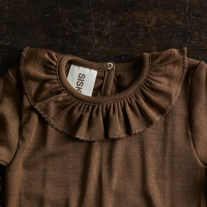 Wren Baby & Kids Top - Merino Wool & Silk - Almond