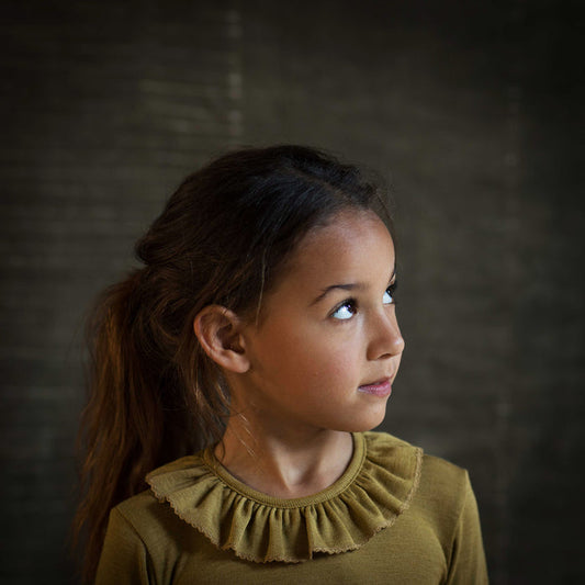 Wren Baby & Kids Top - Merino Wool & Silk - Pistachio