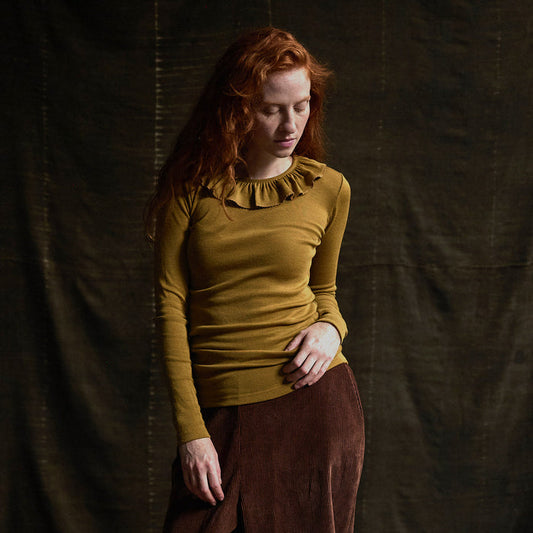 Wren Women's Top - Merino Wool & Silk - Pistachio