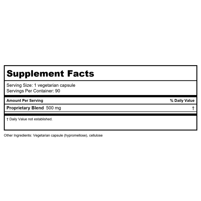X-Viromin (K-31A) Small - 15 Capsules Apex Energetics - Supplement Facts panel