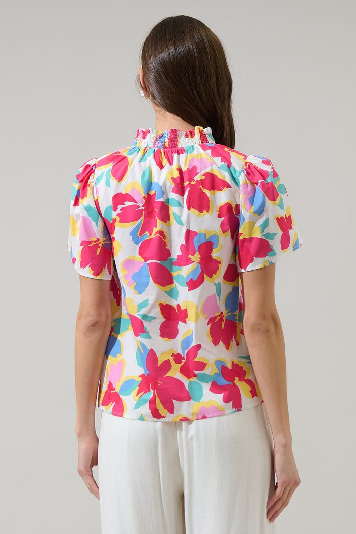 Yani Floral Barcy Smocked Top