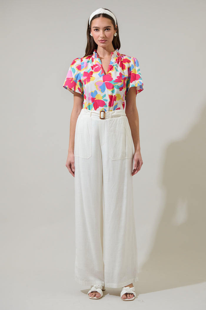 Yani Floral Barcy Smocked Top