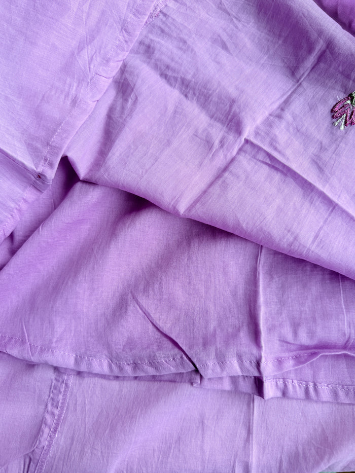 Yoke emb pure cotton Ready suit set