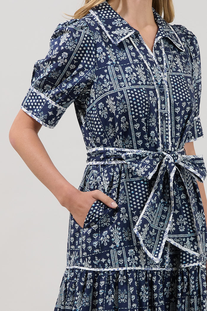 Yulissa Tiered Midi Dress Floral