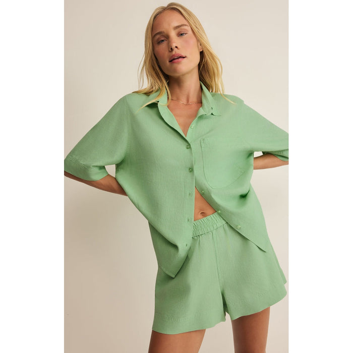 Z-Supply - Expedition Linen Button Up Top - Pistachio