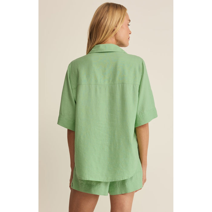 Z-Supply - Expedition Linen Button Up Top - Pistachio