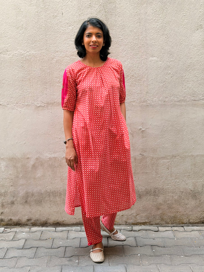 Zephyr Sweet Checks Kurta Set