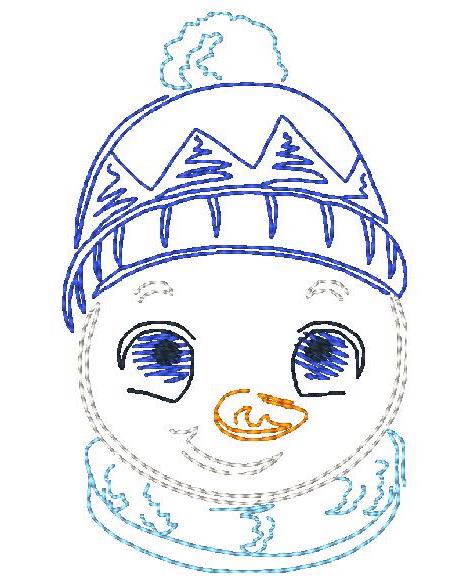 Zig Zag Snowmen for [4x4] # 10408