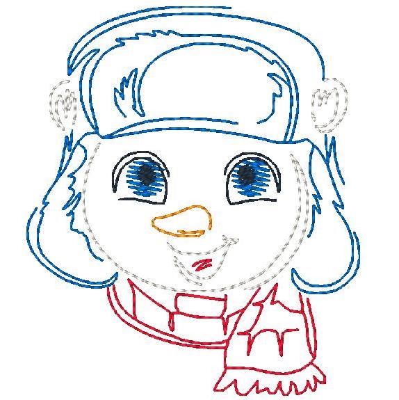 Zig Zag Snowmen for [4x4] # 10408