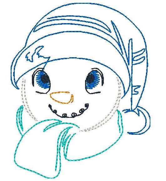 Zig Zag Snowmen for [4x4] # 10408