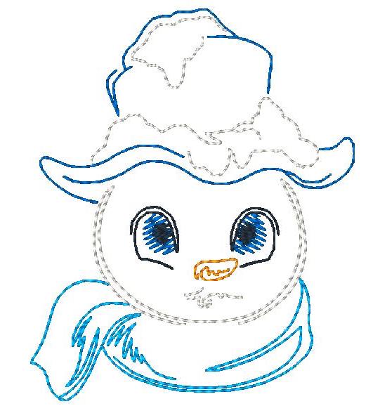 Zig Zag Snowmen for [4x4] # 10408