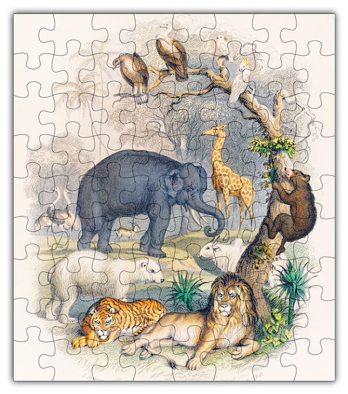 Zoo animals 72 piece kids jigsaw puzzle, printed and cut in USA